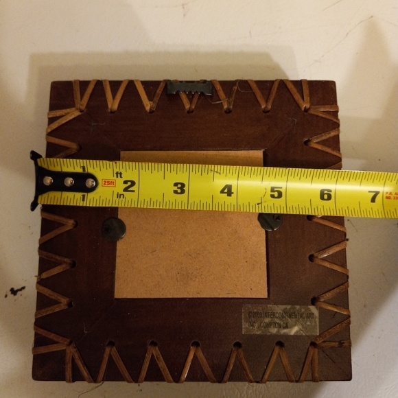 !! 3) Mirrors Designed Brown Solid Wooden Wall Decor 6" VINTAGE Intercontinental - Picture 7 of 8